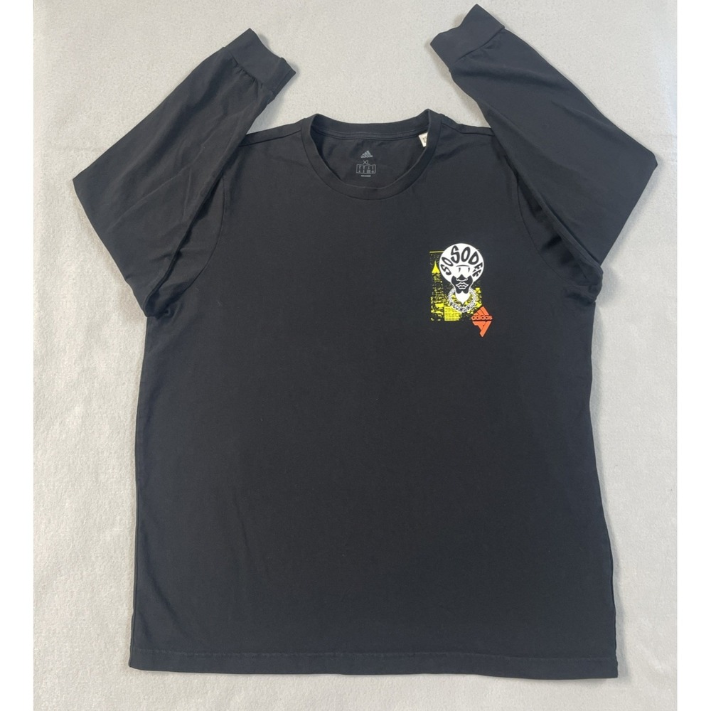 ADIDAS ORIGINALS TRAE YOUNG SO SO DEF LONG SLEEVE BLACK SHIRT XL